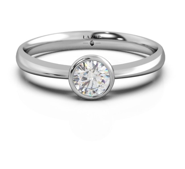 Pierścionek złoty 585 brylant 0,26ct zaręczynowy BR-070B3