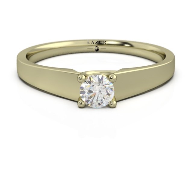 Pierścionek złoty 585 brylant 0,17ct zaręczynowy BR-062