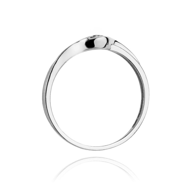 Pierścionek złoty 585 z brylanteM 0,04ct zaręczynowy W-178
