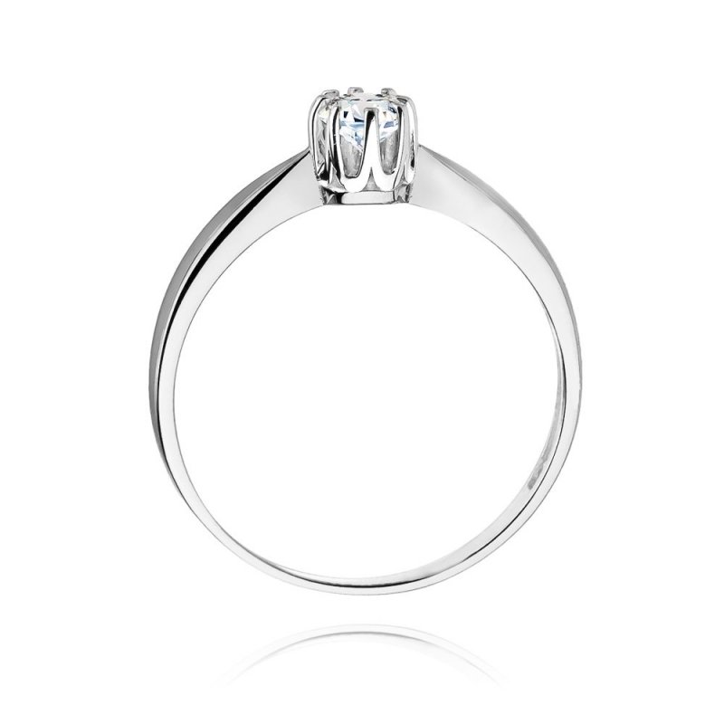 Pierścionek złoty 585 z brylantem 0,15ct zaręczynowy W-228