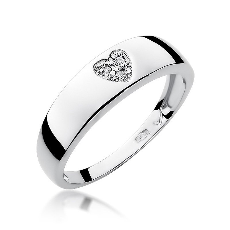 Pierścionek złoty 585 z brylantem 0,03ct zaręczynowy W-64