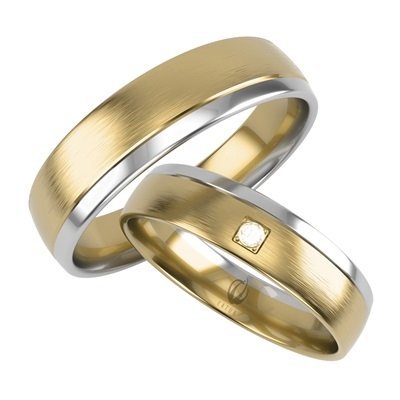 Obrączki złote 375 PARA 4mm GRAWER wys1.2 PALLAD