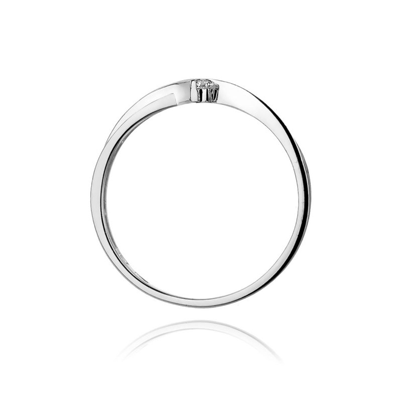 Pierścionek złoty 585 z brylantem 0,04ct zaręczynowy W-137