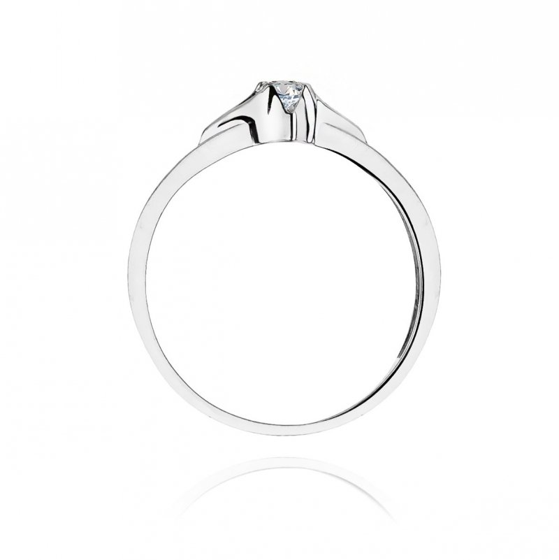 Pierścionek złoty 585 z brylantem 0,12ct zaręczynowy W-155
