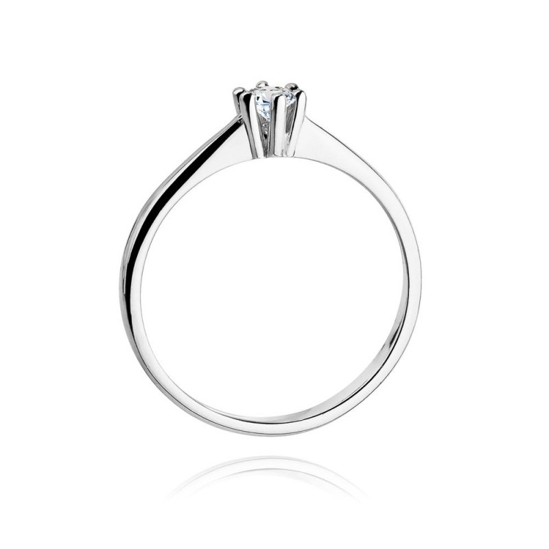 Pierścionek złoty 585 z brylantem 0,15ct zaręczynowy W-256