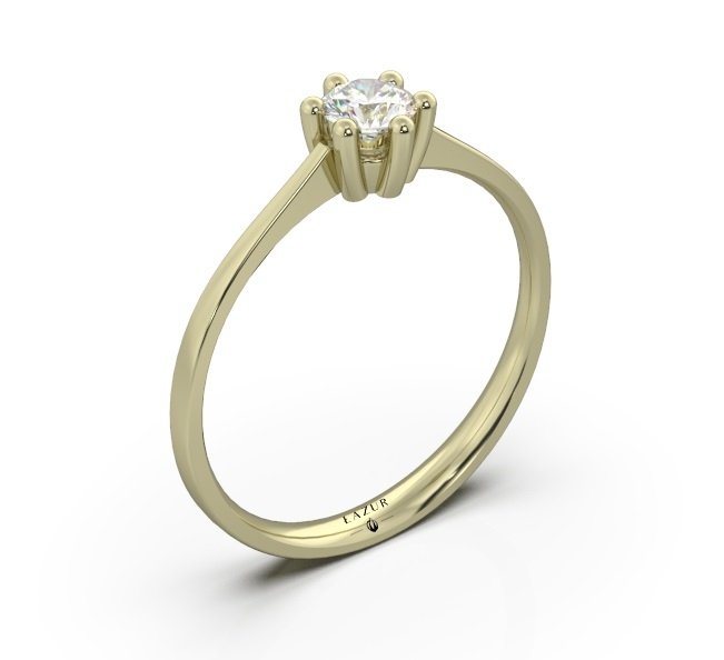 Pierścionek złoty 585 brylant 0,25ct zaręczynowy BR-037