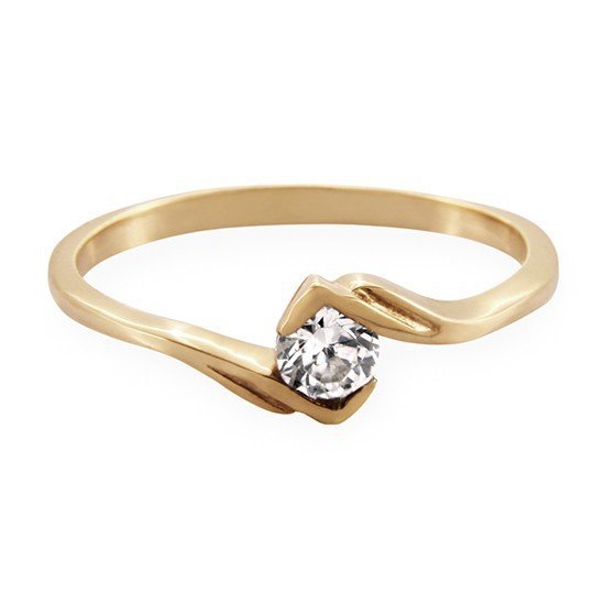 ARTES-Pierścionek z brylantem 0,16ct AB-37 PR. 585