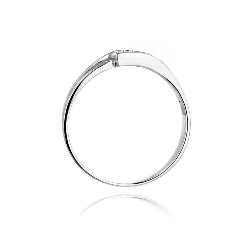 Pierścionek złoty 585 z brylantami 0,12ct zaręczynowy W-159
