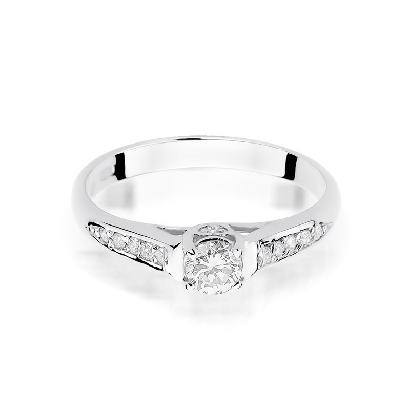 Pierścionek złoty 585 z brylantami 0,33ct W-16 zaręczynowy W-16