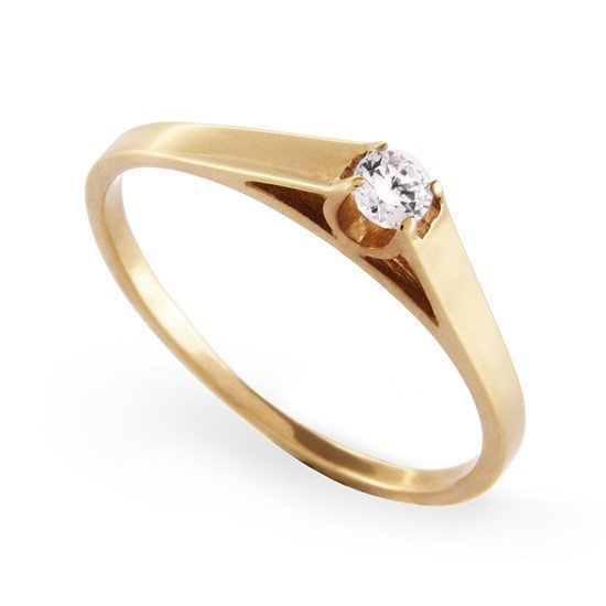 ARTES-Pierścionek z brylantem 0,08ct AB-69