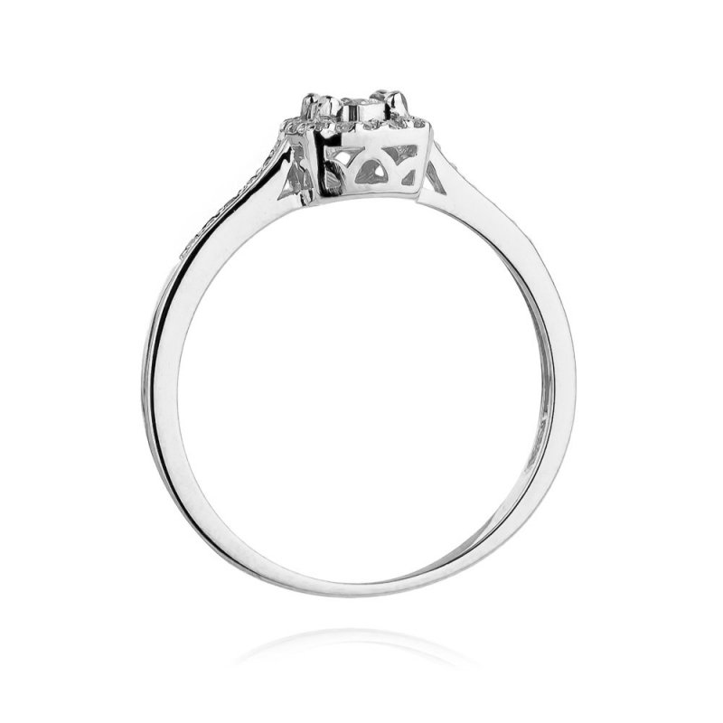 Pierścionek złoty 585 z brylantami 0,21ct W-462 zaręczynowy