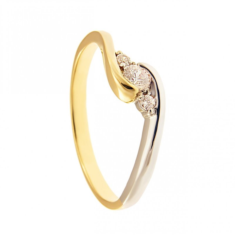 Pierścionek złoty 585 zaręczynowy r. 16