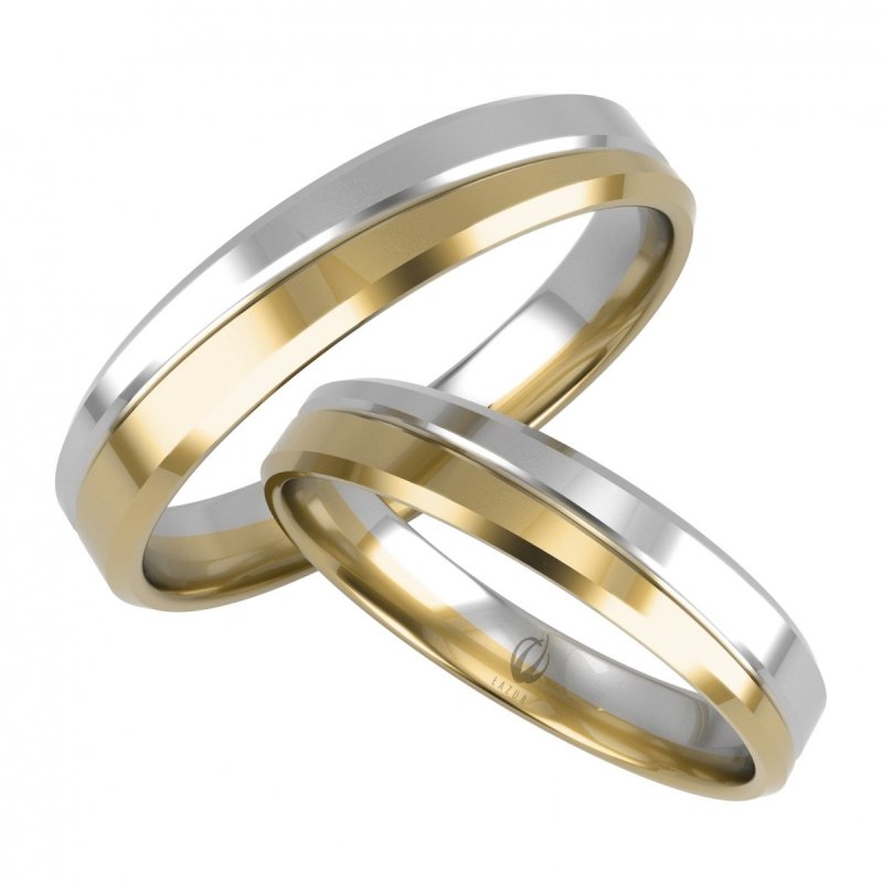 Obrączki złote 375 grawer 4mm para wys 1.1 PALLAD