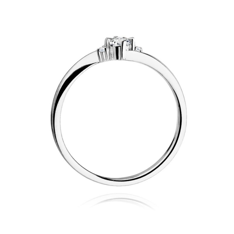 Pierścionek złoty 585 z brylantami 0,28ct W-346b zaręczynowy