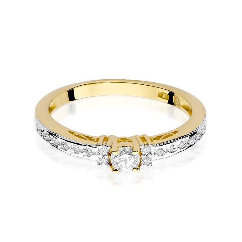 Pierścionek złoty 585 z brylantami 0,23ct W-201
