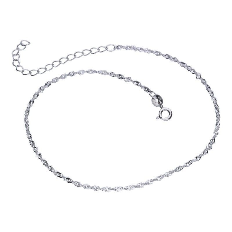 Bransoletka srebrna 925 na nogę singapur