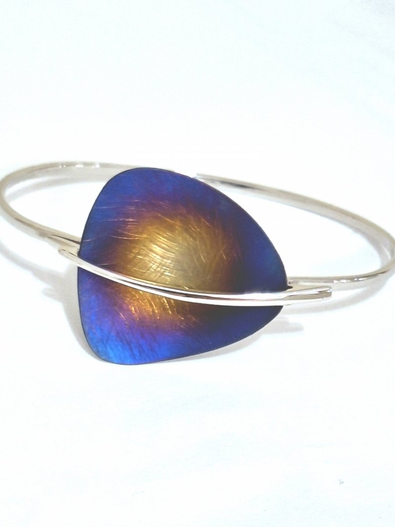 BRANSOLETKA SREBRNA 925 Z TYTANEM 