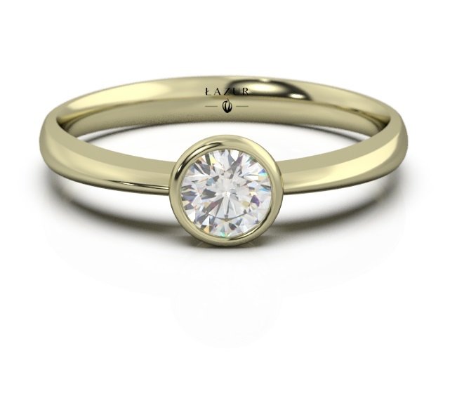 Pierścionek złoty 585 brylant 0,25ct zaręczynowy BR-070B3