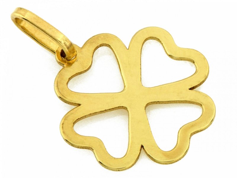 Zawieszka złota 585 złota koniczynka 