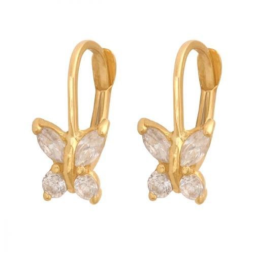 Kolczyki złote 585 wiszące - 31629