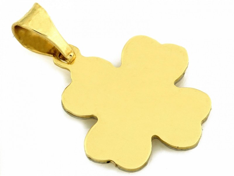 Zawieszka złota 585 koniczynka koniczyna mozliwy grawer