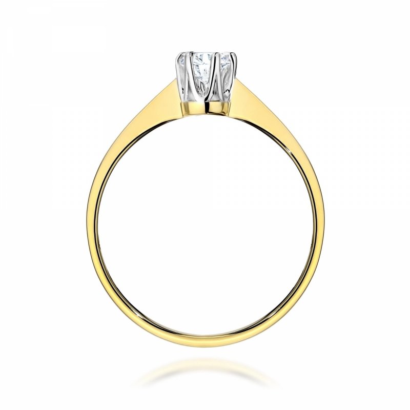 Pierścionek złoty 585 diament laboratoryjny 0,20ct W0220