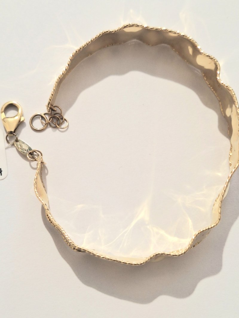 Bransoletka złota 585 sztywna polerowana ooryginalna śliczna