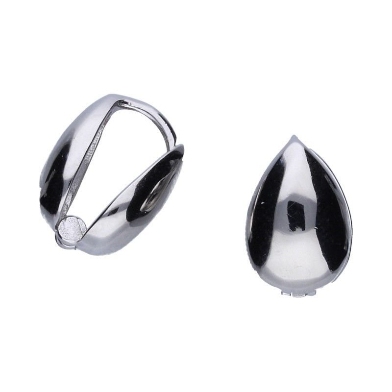 Kolczyki srebrne 925 kreolki krople kropelki modne
