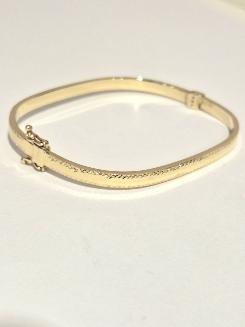  Bransoletka złota 585 sztywna polerowana prostokątna 7.06g