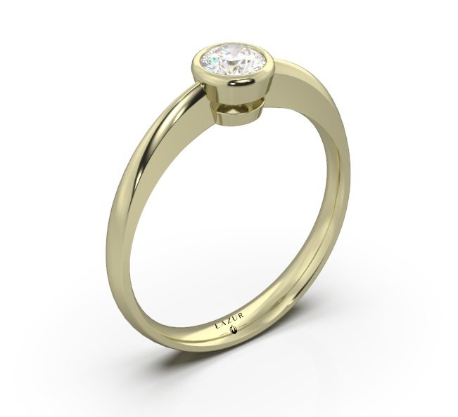 Pierścionek złoty 585 brylant 0,26ct zaręczynowy BR-070B3