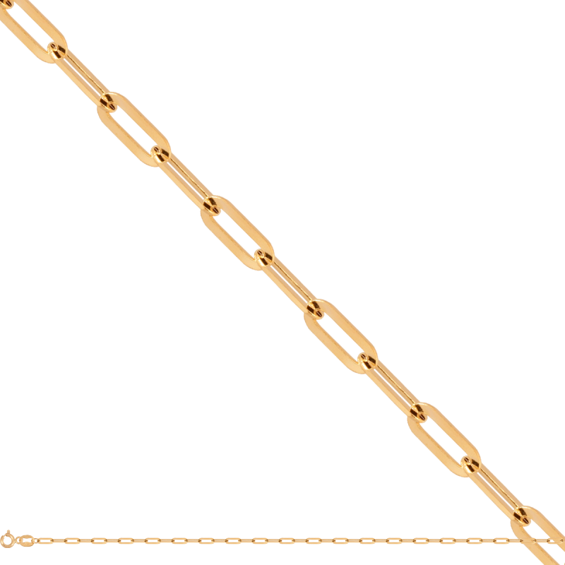 Łańcuszek złoty 585 ankier wydłużony pełny 55cm 3,20g