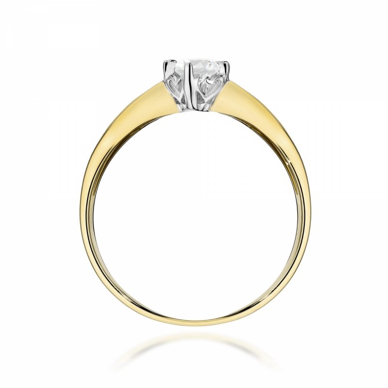 Pierścionek złoty 585 diament laboratoryjny 0,15ct W0171
