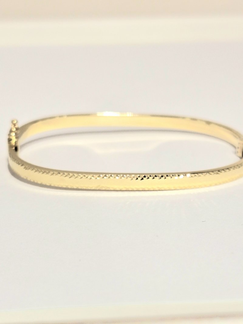  Bransoletka złota 585 sztywna polerowana prostokątna 7.06g