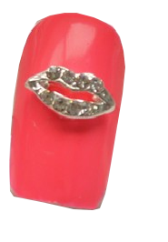 Biżuteria ozdoby na paznokcie 3D usta 
