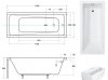 Besco Modern wanna akrylowa 130x70 prostokątna