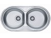Zlewozmywak Alveus Form 50 84x44 cm 2-komorowy INOX +syfon
