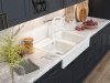 Quadron Bill 120 PVD zlewozmywak kuchenny dwukomorowy snow white/miedź