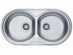 Zlewozmywak Alveus Form 50 84x44 cm 2-komorowy INOX +syfon