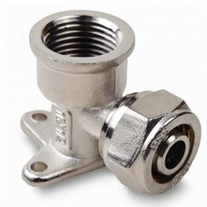 Kolano Pex z wieszakiem 20x1/2 GW z łapkami Alupex
