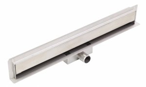 Odpływ liniowy ścienny 80 cm odwodnienie liniowe Flow 800 stal nierdzewna