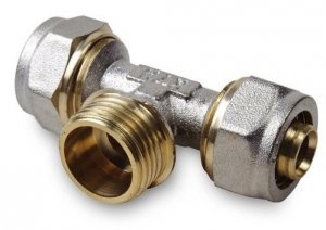 Trójnik Pex 16x3/4 GZ Alupex skręcany mocny