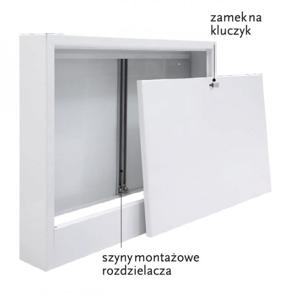 Szafka natynkowa rozdzielacza 11-12 obwodów 845x580x110 mm
