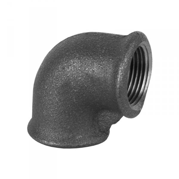 Kolano czarne 1/2" żeliwne nakrętne dn 15