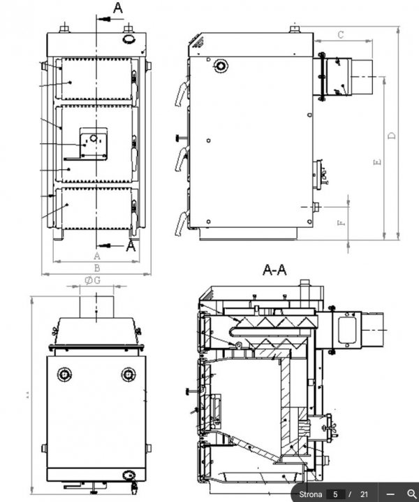 Kocioł na drewno Termo-Tech Piec zgazowujący drewno Master 10 kW