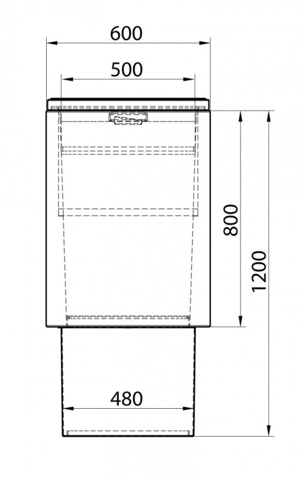 Studnia wodomierzowa fi 500 x 1200 mm studzienka z włazem A15