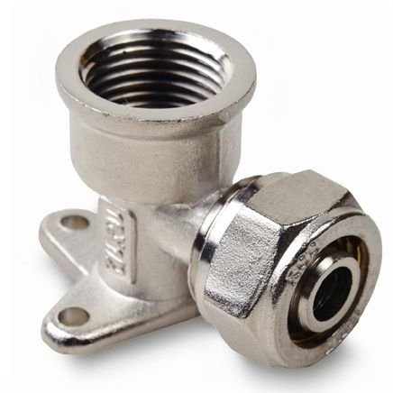 Kolano Pex z wieszakiem 20x1/2 GW z łapkami Alupex