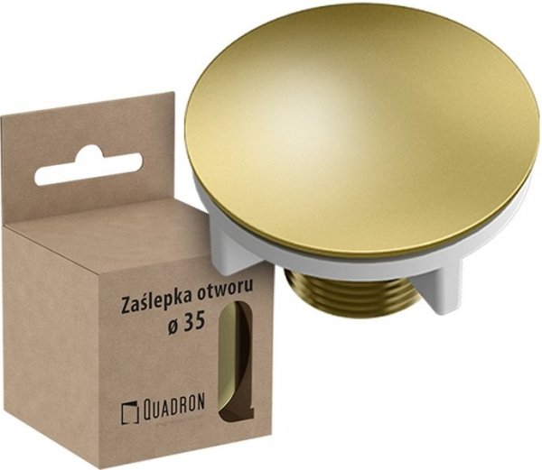 Złota zaślepka otworu pod baterię 35 mm