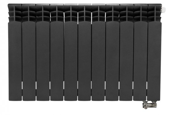 Grzejnik aluminiowy grafitowy z podłączeniem dolnym G500F 1550 W 11 członów