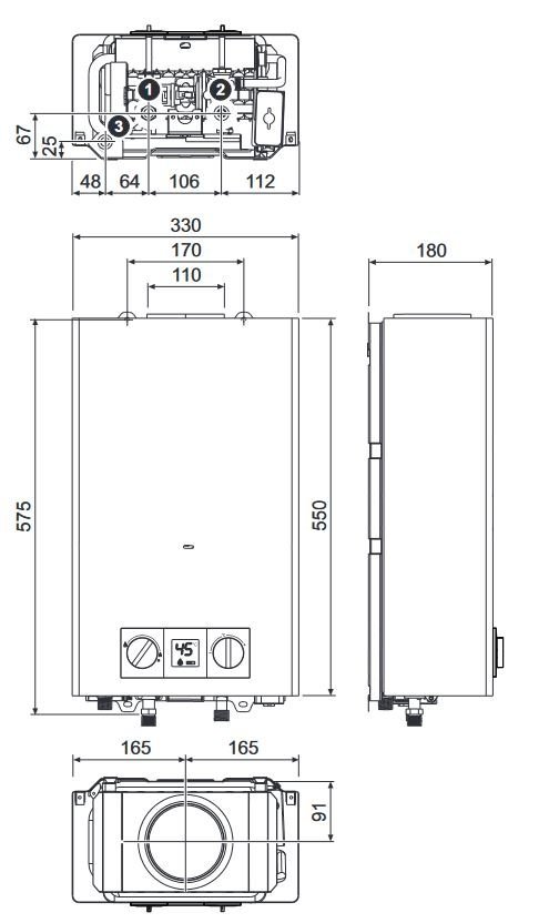 Ferroli Pegaso Eco 11 gazowy podgrzewacz wody 18,9 kW GZ-50