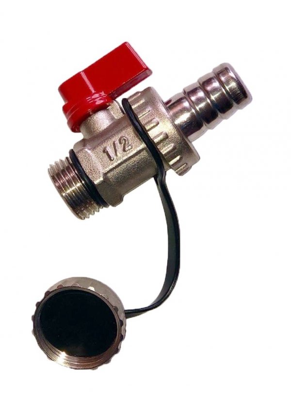 Zawór spustowy do pieca 1/2&quot; + złączka na węża